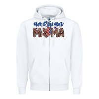 White American mama Zipper Hoodie - Zillion Design Studio