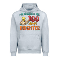 Heather Grey my students 100 days brighter Urban Hoodie - MaliasSmallBusiness