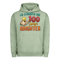Pigment Oil Green my students 100 days brighter Urban Hoodie - MaliasSmallBusiness