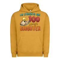 Pigment Peanut Butter my students 100 days brighter Urban Hoodie - MaliasSmallBusiness