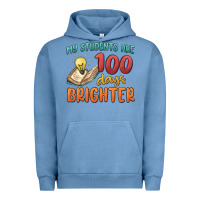 Pigment Pebble Blue my students 100 days brighter Urban Hoodie - MaliasSmallBusiness