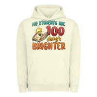 Pigment Pistachio my students 100 days brighter Urban Hoodie - MaliasSmallBusiness