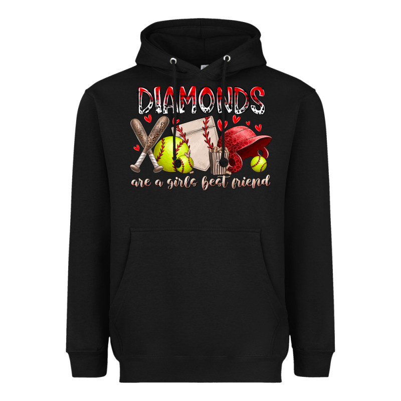Diamonds Are A Girls Best Friends Heavyweight Hoodie by RacoonDesign | Teevron