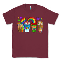 Burgundy lgbtq coffee drinks Classic Tee - texasbilliewilder