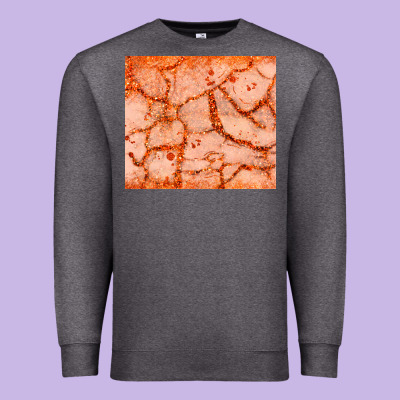 Orange Glitter Premium Sweatshirt Designed By Jahusdesignshop