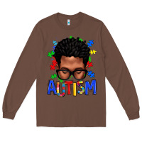 Chestnut autism afro man Long Sleeve Tee - texasbilliewilder