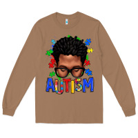 Autism Afro Man Long Sleeve Tee | Teevron
