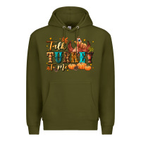 Army Green Talk turkey to me Premium Hoodie - NancyCooperArtShop