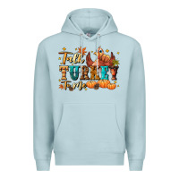 Blue Mist Talk turkey to me Premium Hoodie - NancyCooperArtShop
