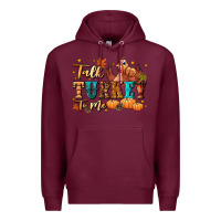 Burgundy Talk turkey to me Premium Hoodie - NancyCooperArtShop