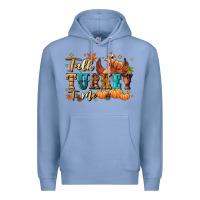 Colony Blue Talk turkey to me Premium Hoodie - NancyCooperArtShop