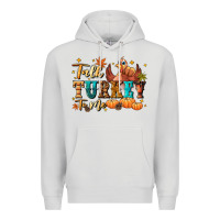 Dove Grey Talk turkey to me Premium Hoodie - NancyCooperArtShop