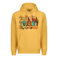 Mustard Talk turkey to me Premium Hoodie - NancyCooperArtShop