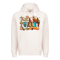 Pale Pink Talk turkey to me Premium Hoodie - NancyCooperArtShop