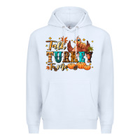 White Talk turkey to me Premium Hoodie - NancyCooperArtShop