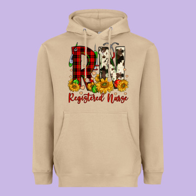Christmas Rn Registered Nurse Heavyweight Hoodie Designed By Fadigitalartstudio