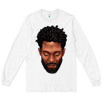White bearded black man portrait Long Sleeve Tee - texasbilliewilder