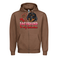 Chestnut my dachshund is my valentine Zipper Hoodie - RanaPortraitStore