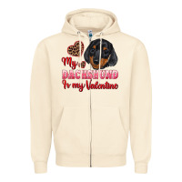 Sandshell my dachshund is my valentine Zipper Hoodie - RanaPortraitStore