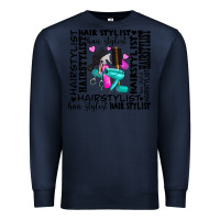 Navy hair stylist elementary Premium Sweatshirt - AdoDesignShop