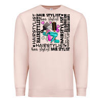 Pale Pink hair stylist elementary Premium Sweatshirt - AdoDesignShop