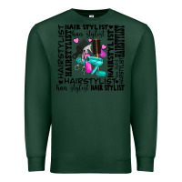Sports Green hair stylist elementary Premium Sweatshirt - AdoDesignShop