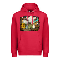 Cardinal charolais heifer with western background Premium Hoodie - LillyAllenDesigns