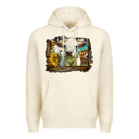 Tofu charolais heifer with western background Premium Hoodie - LillyAllenDesigns
