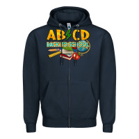 Navy abcd back to school Zipper Hoodie - texasbilliewilder