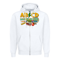 White abcd back to school Zipper Hoodie - texasbilliewilder