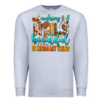 Heather Grey making nails beautiful is kinda my thing Premium Sweatshirt - AdoDesignShop