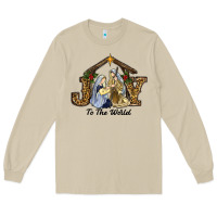 Mushroom Joy To The World Baby Jesus Christmas Long Sleeve Tee - RanaPortraitStore