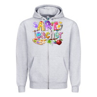 Heather Grey art teacher Zipper Hoodie - texasbilliewilder