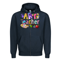 Navy art teacher Zipper Hoodie - texasbilliewilder