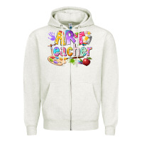 Oatmeal Heather art teacher Zipper Hoodie - texasbilliewilder