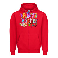 Red art teacher Zipper Hoodie - texasbilliewilder