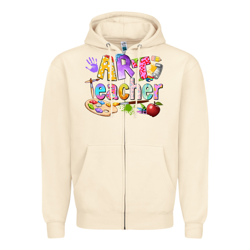 Art Teacher Zipper Hoodie by texasbilliewilder | Teevron