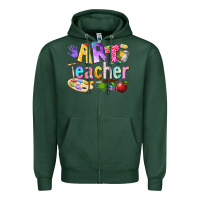 Sports Green art teacher Zipper Hoodie - texasbilliewilder