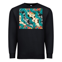 Black turquoise glitter cowhide Premium Sweatshirt - JahusDesignShop
