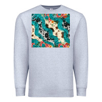 Heather Grey turquoise glitter cowhide Premium Sweatshirt - JahusDesignShop