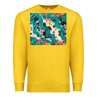 Lemon turquoise glitter cowhide Premium Sweatshirt - JahusDesignShop