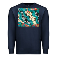 Navy turquoise glitter cowhide Premium Sweatshirt - JahusDesignShop