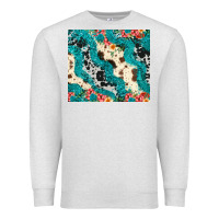 Oatmeal Heather turquoise glitter cowhide Premium Sweatshirt - JahusDesignShop