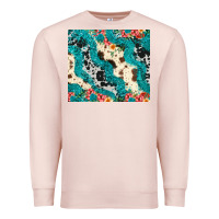 Pale Pink turquoise glitter cowhide Premium Sweatshirt - JahusDesignShop