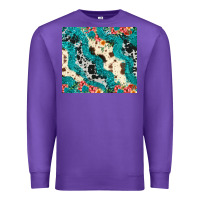 Purple turquoise glitter cowhide Premium Sweatshirt - JahusDesignShop