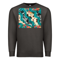 Smoke turquoise glitter cowhide Premium Sweatshirt - JahusDesignShop