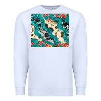 White turquoise glitter cowhide Premium Sweatshirt - JahusDesignShop