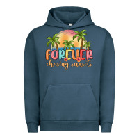 Pigment Midnight Navy forever chasing sunsets Urban Hoodie - MaliasSmallBusiness
