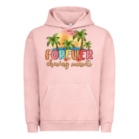 Pigment Salmon forever chasing sunsets Urban Hoodie - MaliasSmallBusiness