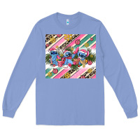 Colony Blue pink stitch  christmas Long Sleeve Tee - AdoDesignShop